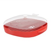 Mikrovågsbaconbricka röd